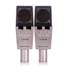 AKG C414 EB Klaus Heyne Modded Stereo Pair Vintage Brass Capsule