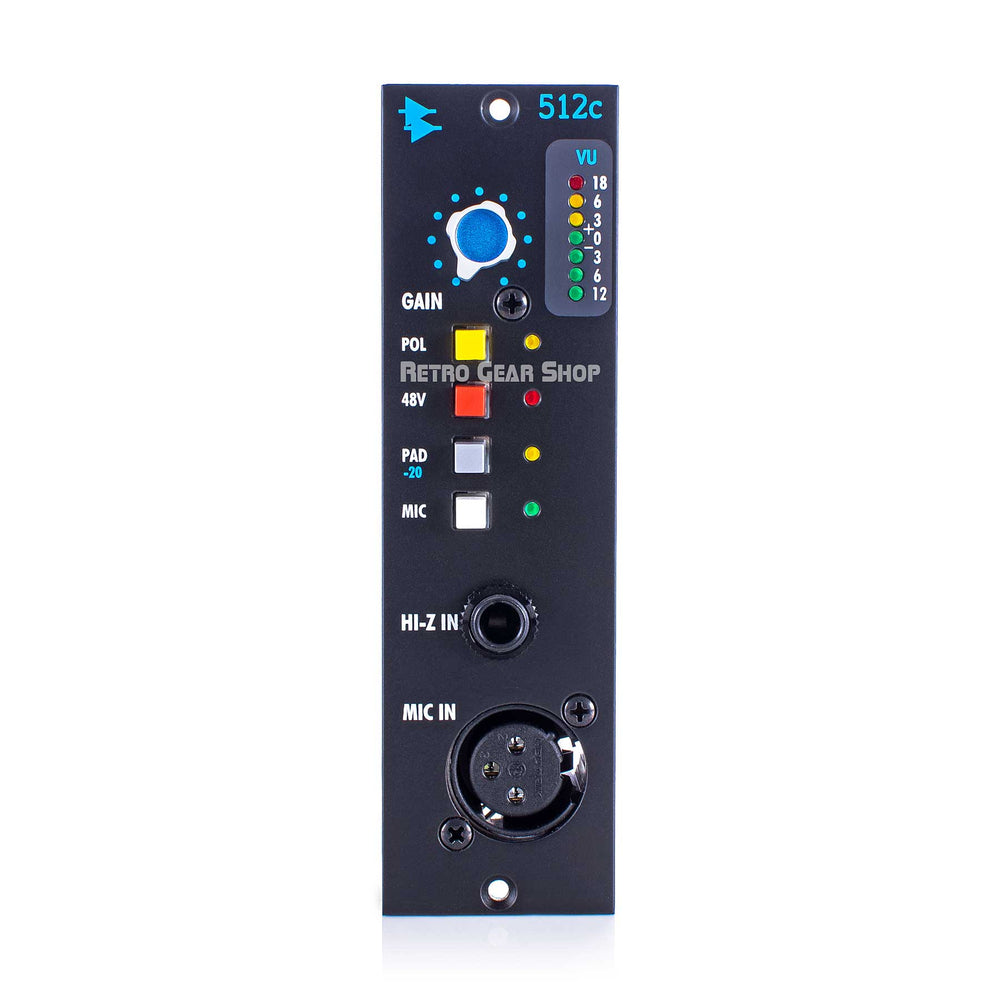 API 512c Discrete Analog 500 Series Microphone Line Preamp Open-Box Mint