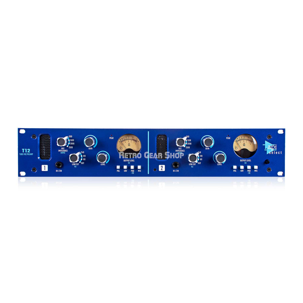 API Audio Select T12 Tube Mic Pre Microphone Preamp Stereo Two Channel