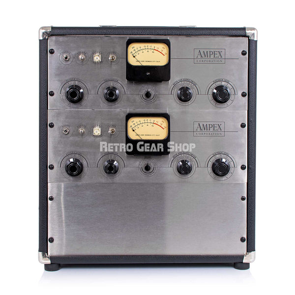 Ampex 350 2U Mic Pre Microphone Preamp Pair PSU Racked Vintage Rare