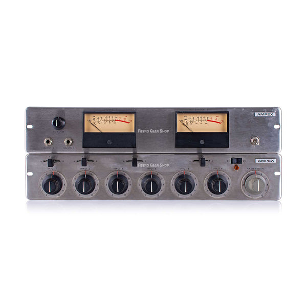 Ampex AM10 Rare Vintage Microphone Preamp Summing Mixer + Meter Bridge AM-10