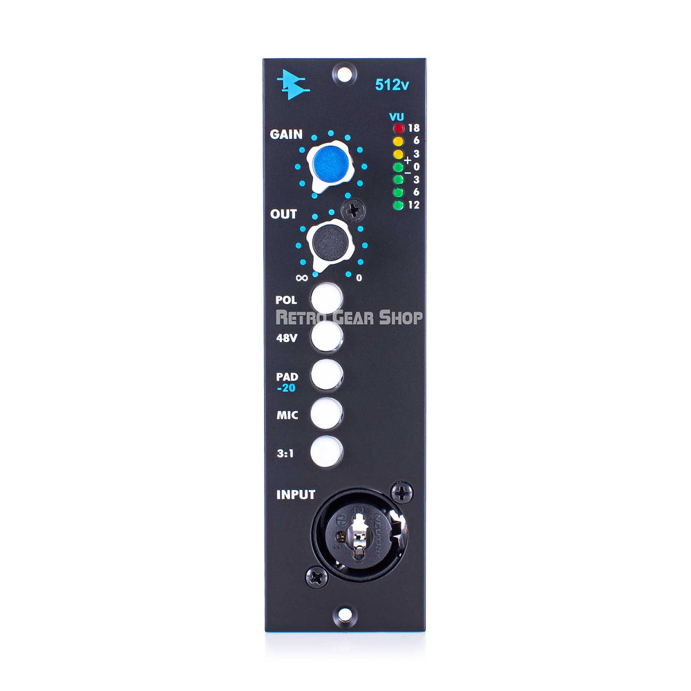 API 512v Used Discrete Analog 500 Series Microphone Line Preamp