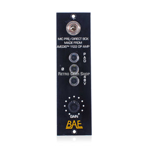 BAE 312A Brent Averill Mono Mic Pre Direct Box 500 Series Avedis Audio 1122 Opamp