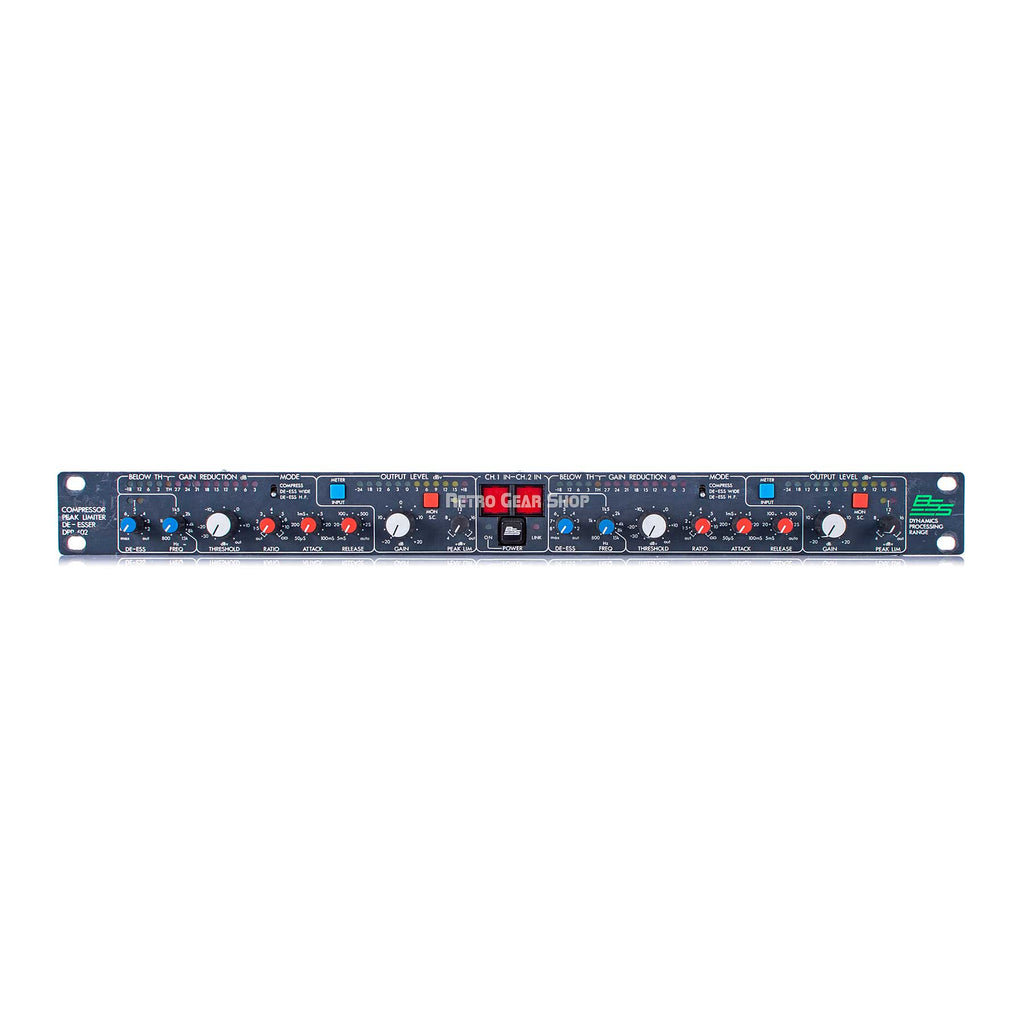 BSS DPR-402 Compressor / Peak Limiter / De-Esser Rare Vintage DPR402 Dynamic Processing Range
