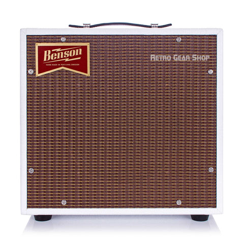 Benson Amps Nathan Junior Reverb Combo 1x10 White Oxblood Grill