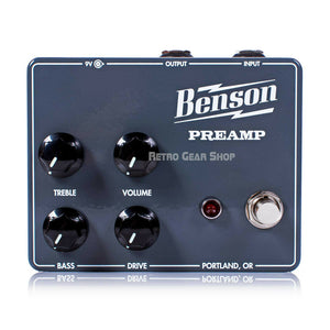Benson Amps Preamp Boost Overdrive Chimera Gray Guitar Effect Pedal