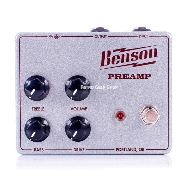 Benson Amps Preamp Silver Sparkle Oxblood Limited Edition Custom Retro Gear Shop