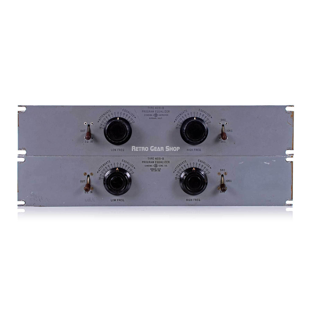 Cinema Engineering Aerovox Type 4301-B Rare Vintage Equalizer Stereo Pair EQ Pultec Langevin Altec