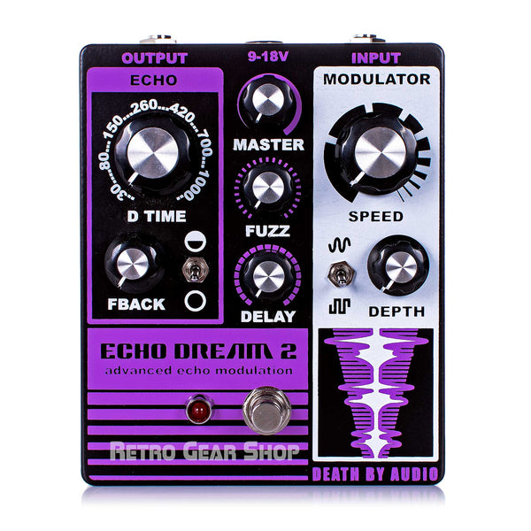 Death By Audio Echo Dream 2 Guitar Effect Pedal Delay Fuzz Modulation