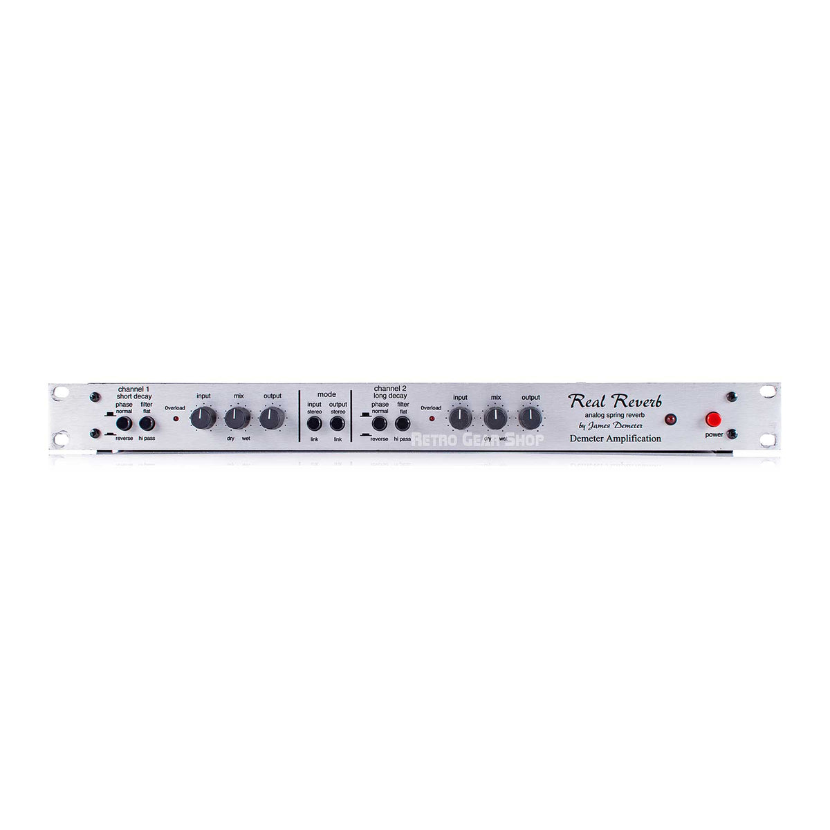 Demeter Real Reverb Internal Demeter Amplification RV-1 Real Analog Spring Reverb Rack Effect– Retro ...