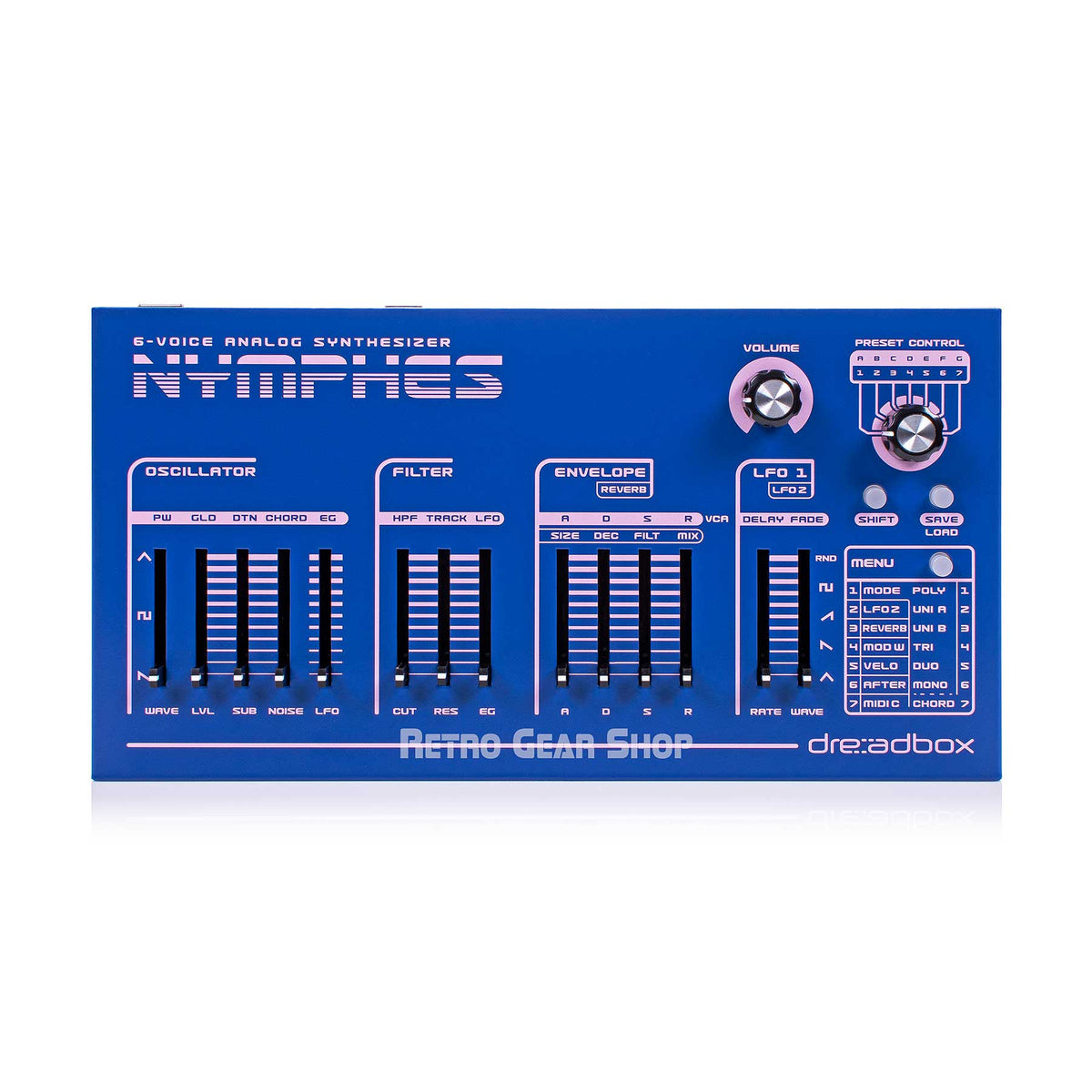 Dreadbox Nymphes 6-voice analog polyphonic synthesizer desktop