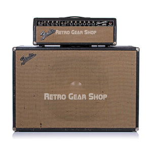 Fender Showman 1966 Guitar Amp Piggyback 1x15 Tone Ring Cabinet Vintage Rare