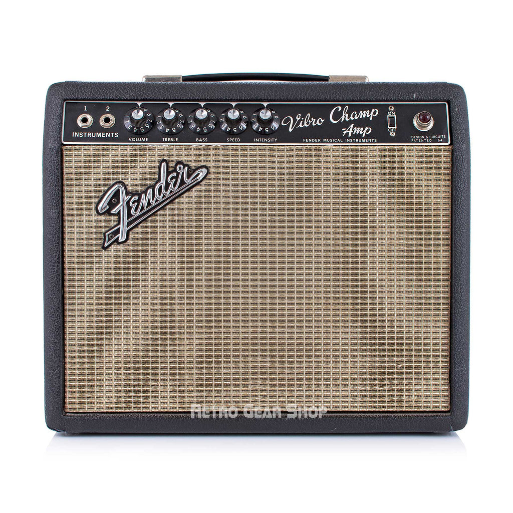 Fender Vibro Champ Tube Combo Amp Tremelo Vintage Rare 8-Inch Speaker
