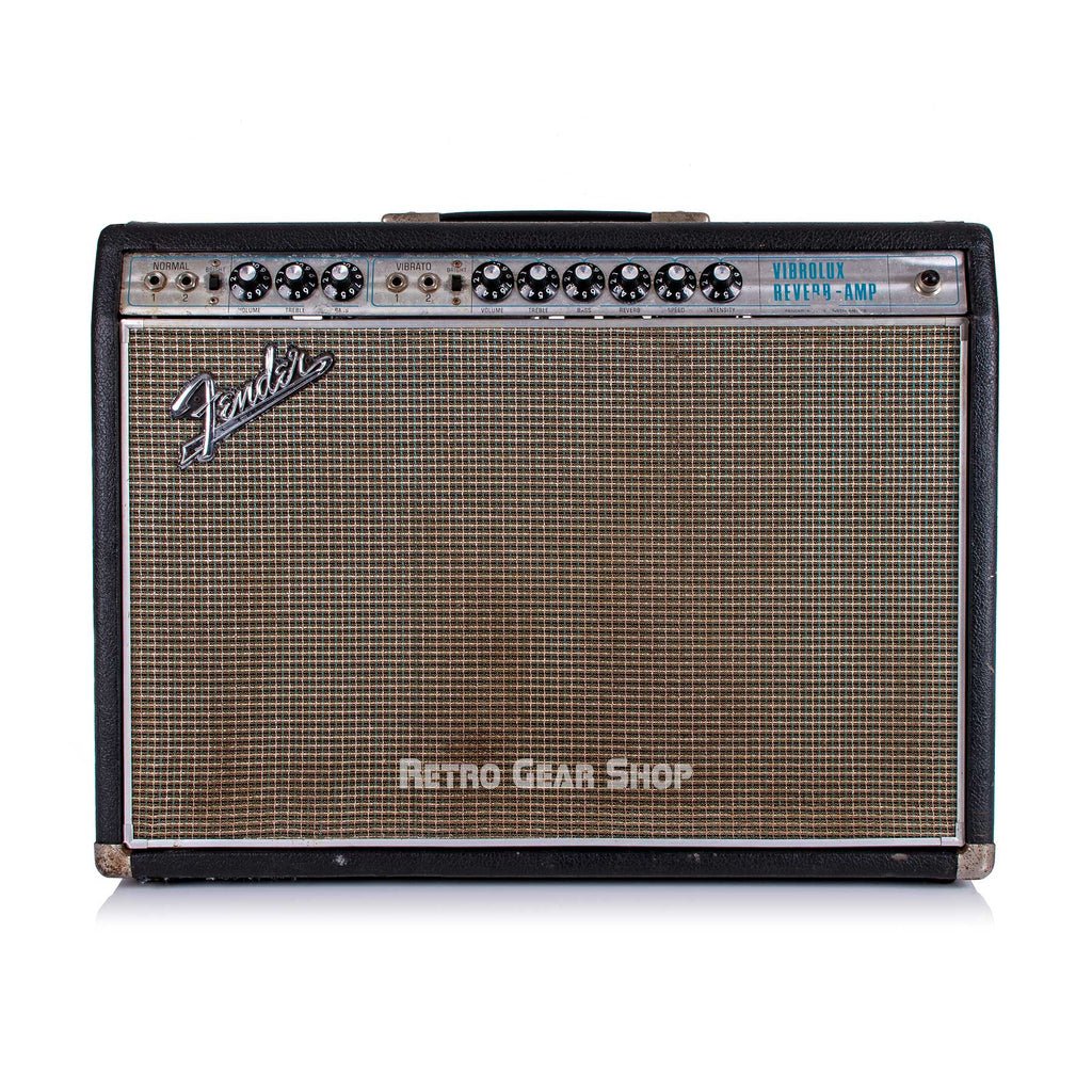 Fender Vibrolux Reverb Combo Guitar Tube Amp Silverface Dripedge Vintage Rare