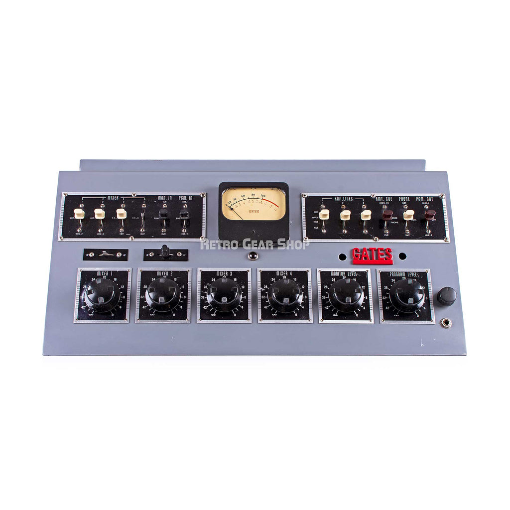 Gates Broadcast Console Model 52CS Analog Tube Mixer Studioette MO-3388 Vintage Rare