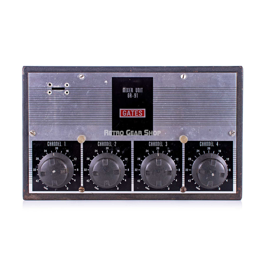 Gates GR-91 Tube 4 Channel Preamp Mixer Unit Vintage Rare
