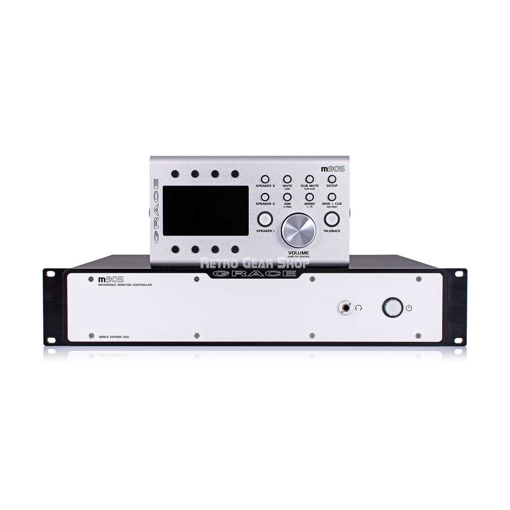 Grace Design M905 Stereo Reference Monitor Controller System Digital + Remote - Silver