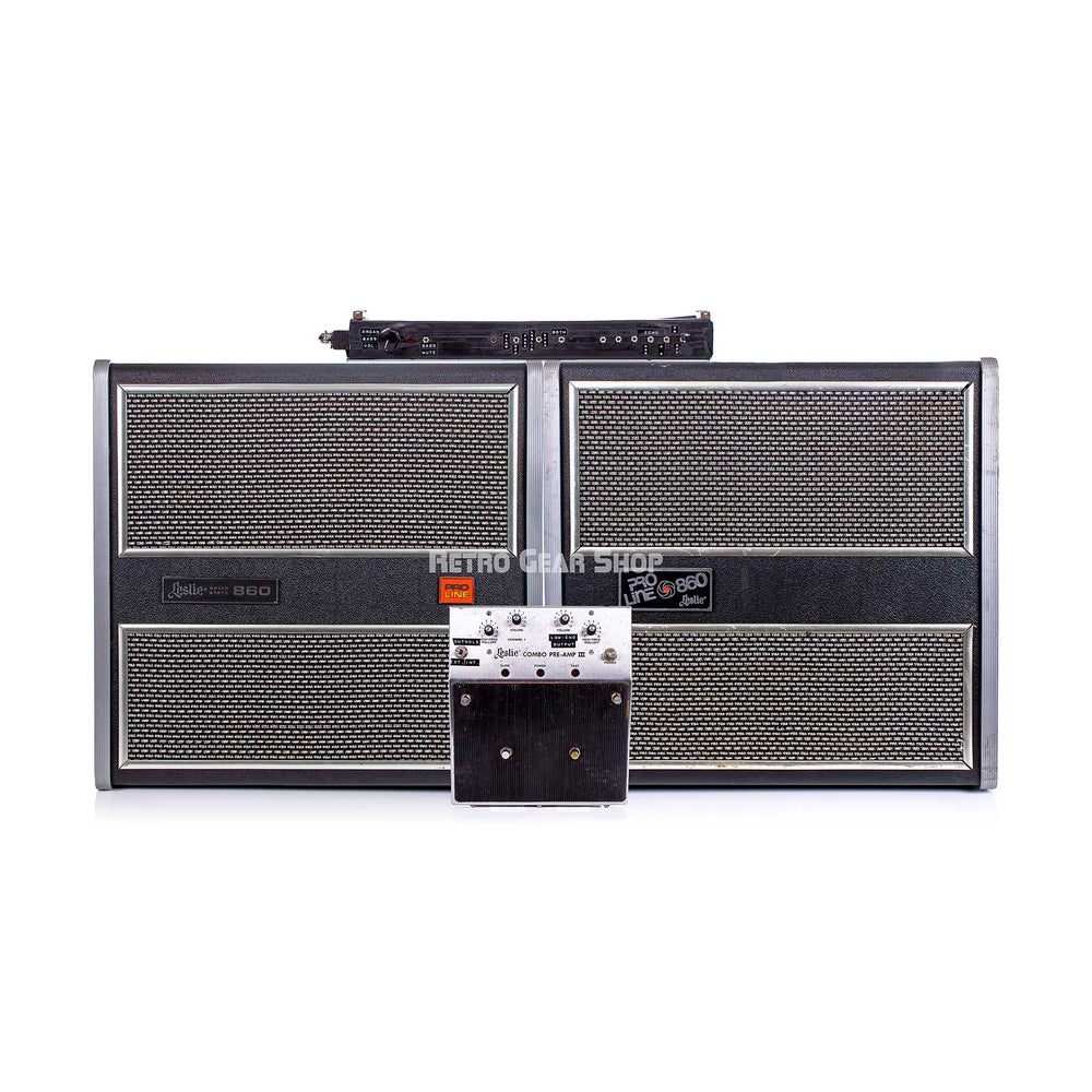 Leslie Proline Model 860 Pair + Preamp + Remote