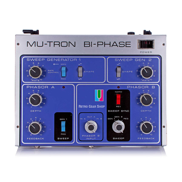 Mu-Tron Bi-Phase Musitronics Rare Vintage Phaser Guitar Effect Pedal + C-100 Control Pedal