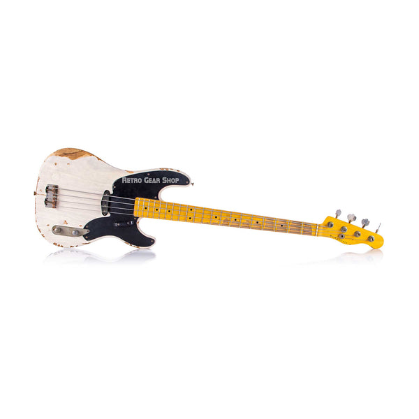 Nash Guitars PB-52 Electric Bass Guitar Solid Ash Body, Mary K White Translucent Color Loller 52 P-Bass Pickups