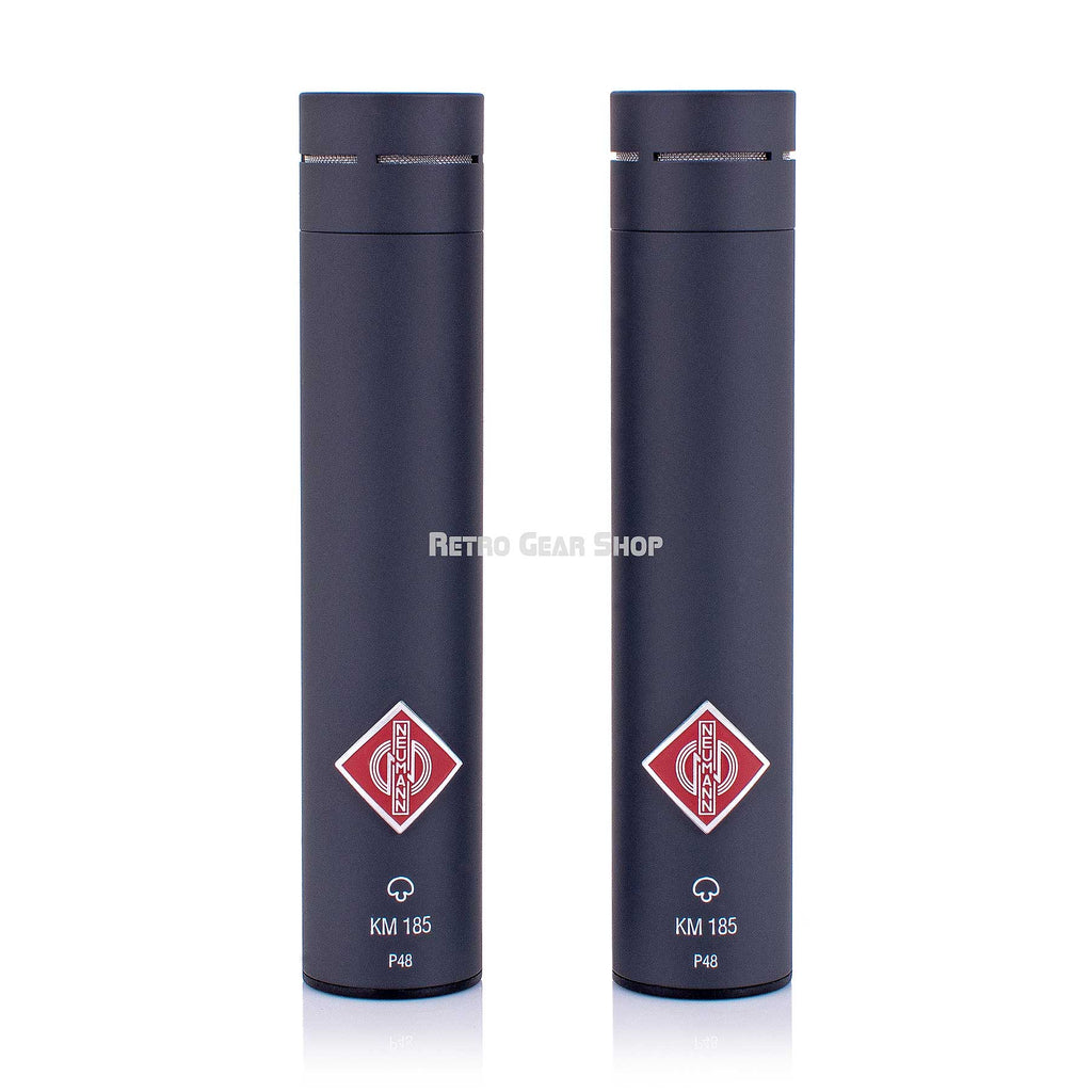 Neumann KM-185 Stereo Set Hypercardioid Microphones Matte Black