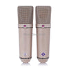 Neumann U87 Sequential Pair Large Diaphragm Multipattern Condenser Microphone Vintage Rare