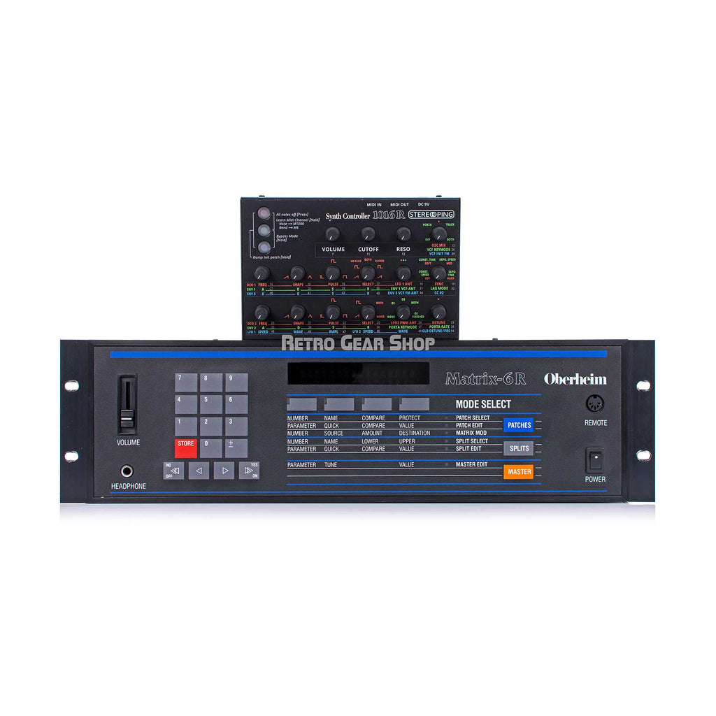 Oberheim Matrix 6R Stereoping CE1 1016R Midi Synth Controller Analog Rackmount Synthesizer Vintage Rare