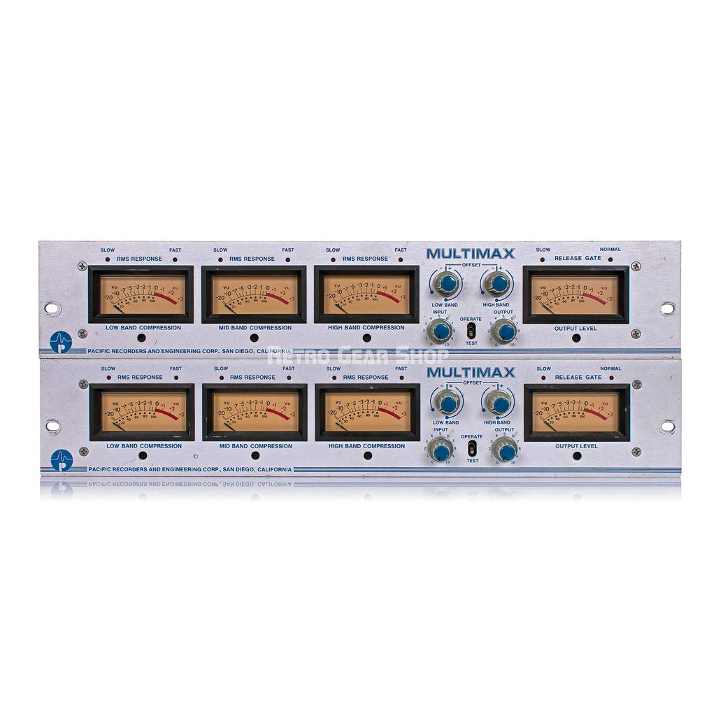 Pacific Recorders & Engineering Multimax Multiband Compressors Sequential Stereo Modded Pair Vintage Rare
