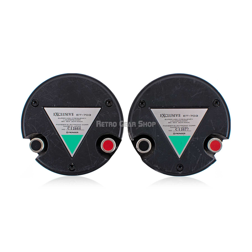 Pioneer Exclusive ET-703 Super High Frequency Tweeter Loudspeaker Pair Vintage Rare