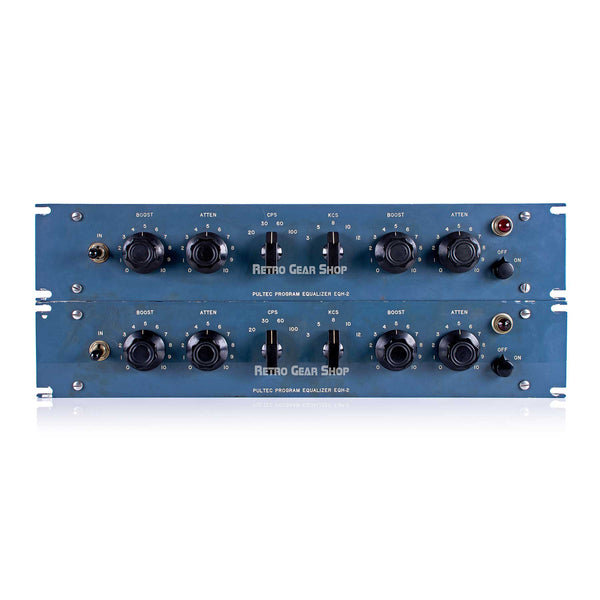 Pultec Program Equalizer EQH-2 Vintage Serviced Stereo Pair Rare Tube Analog EQ