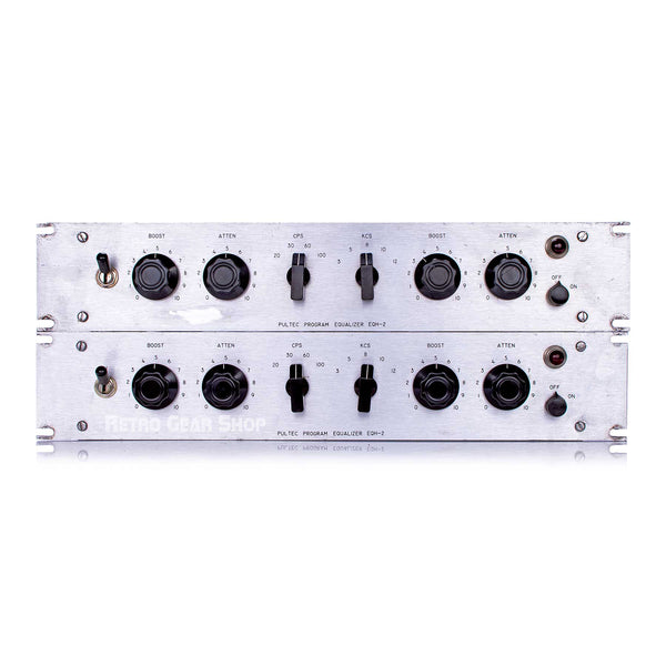 Pultec EQH-2 Program Equalizer Rare Vintage Tube EQ Silver Stereo Pair EQH2