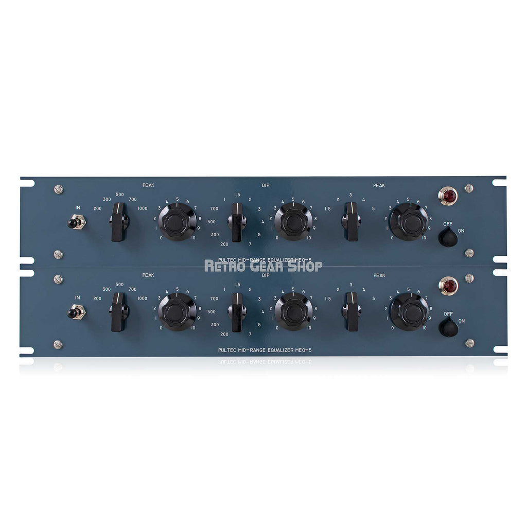 Pultec Pulse Techniques MEQ-5 2U Blue EQ Equalizer Pair