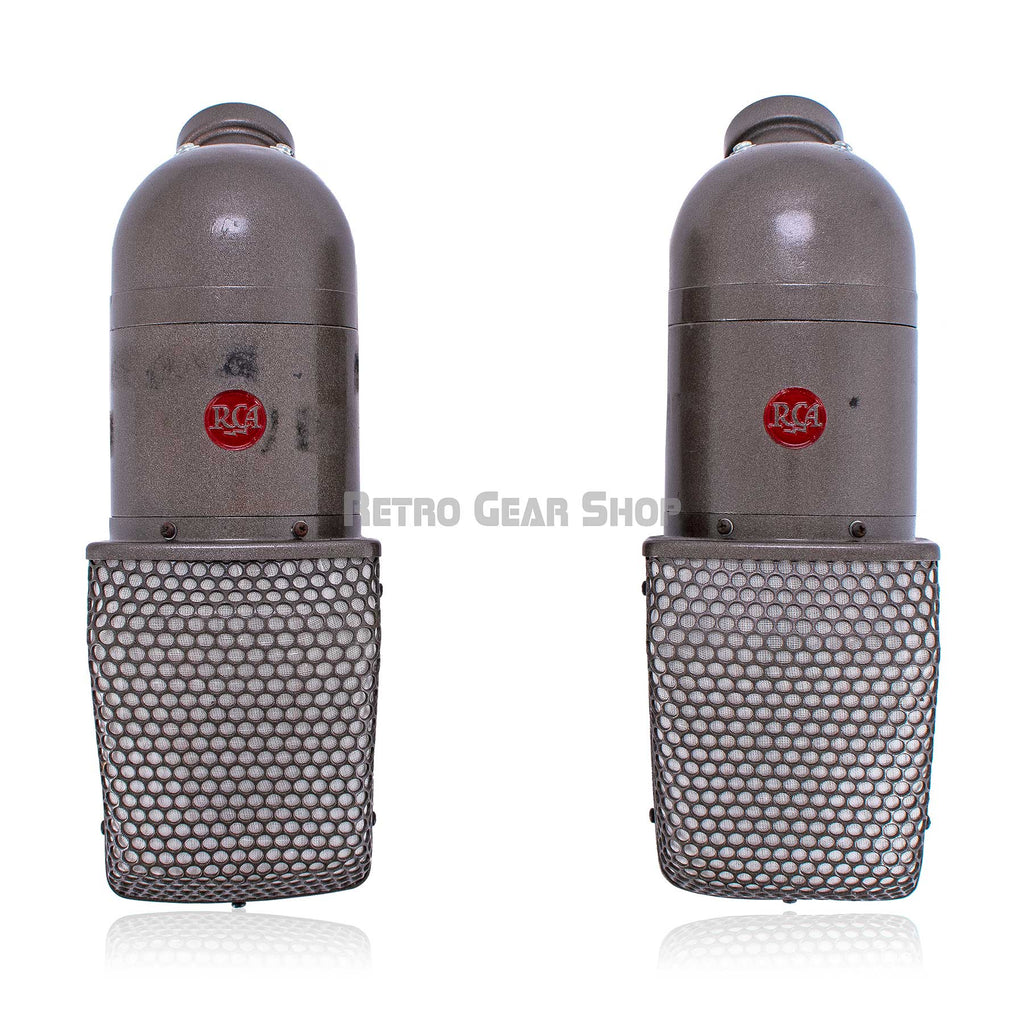 RCA KU-3A Cardioid Ribbon Microphone Pair Vintage Rare Mic