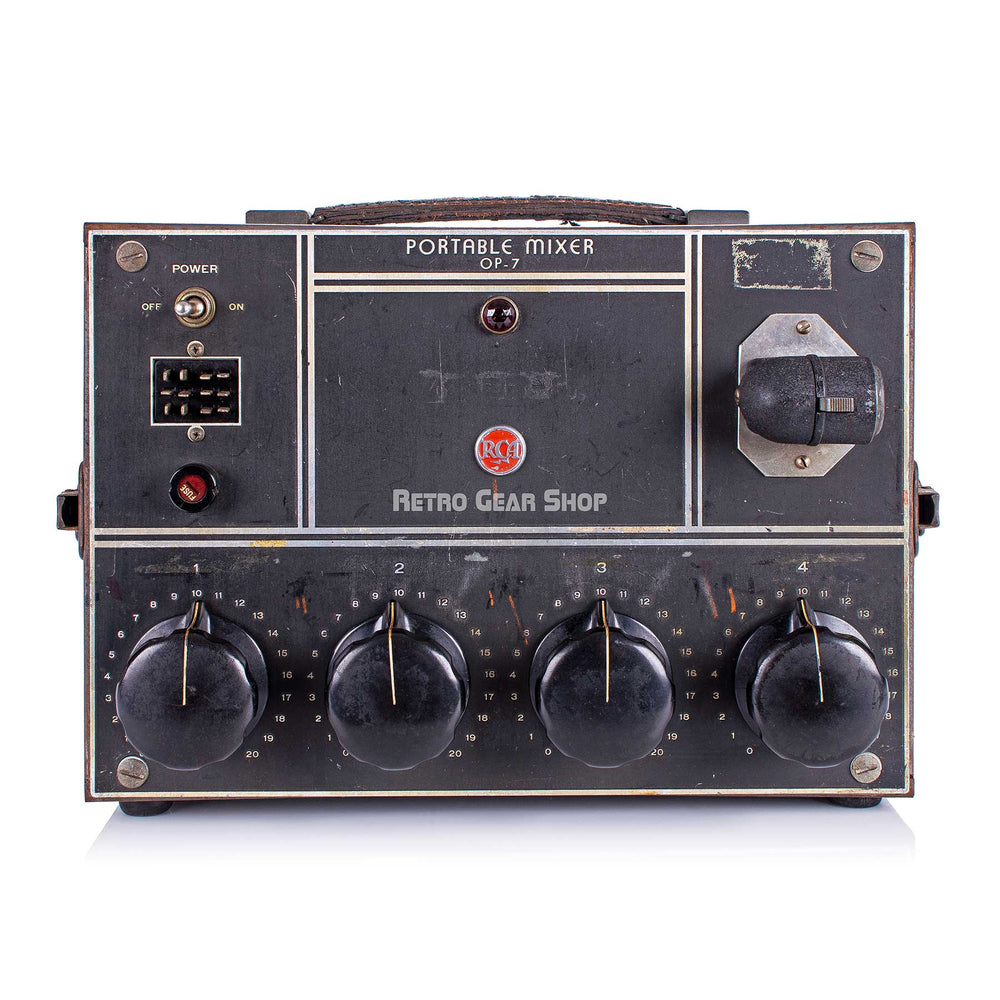 RCA Portable Amplifier OP-7 Microphone Preamp OP7 Four Channel Mixer #1277