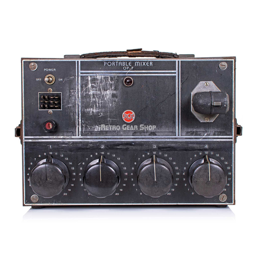 RCA Portable Mixer Amplifier OP-7 Microphone Preamp OP7 Four Channel Pre Vintage Rare