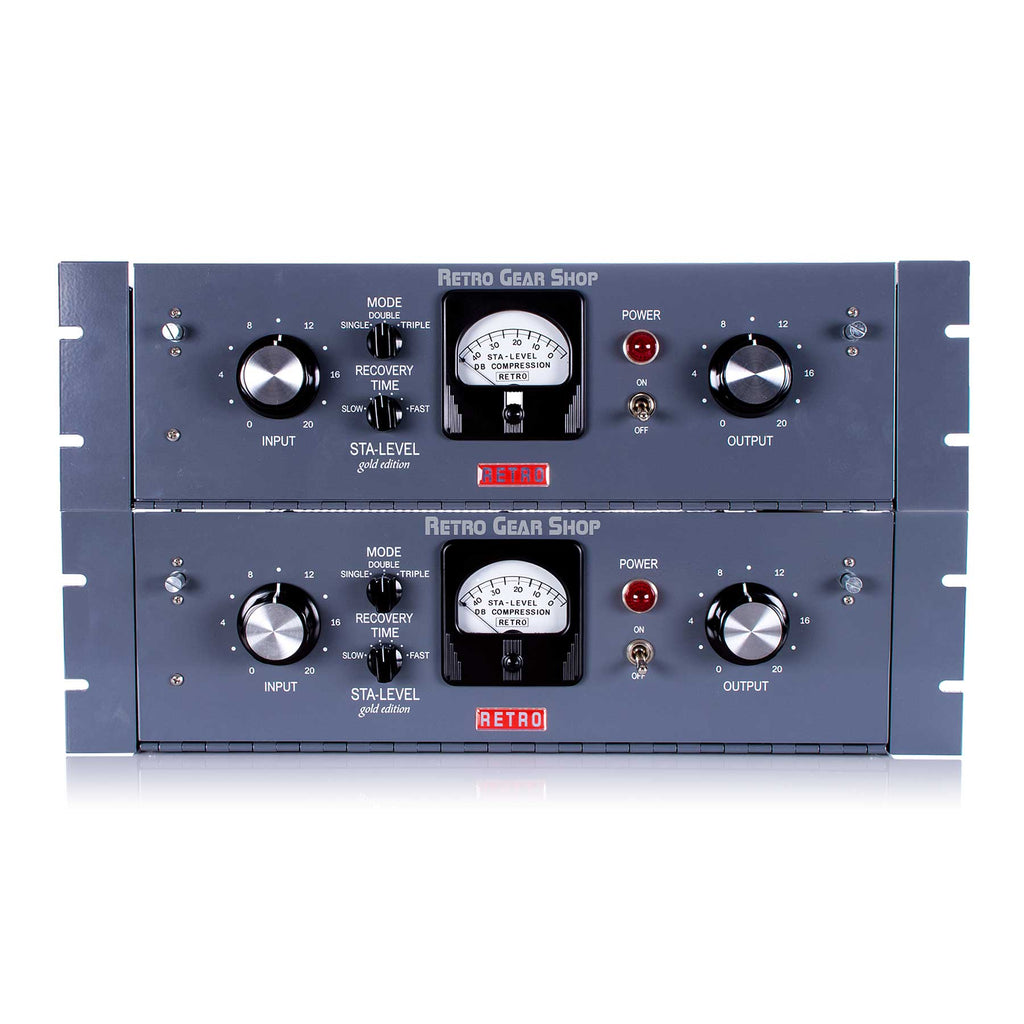 Retro Instruments Sta-Level Tube Compressor Stereo Pair + Link Panel