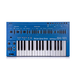 Roland SH-101 Blue + MG-1 Mod Grip Serviced Monophonic Analog Synthesizer Rare Vintage Synth SH101