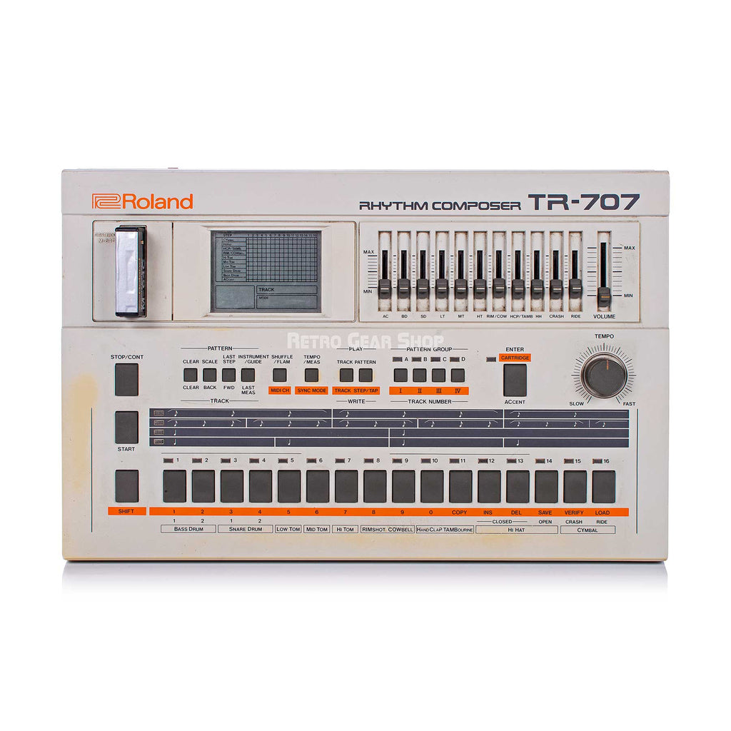 Roland TR-707 Rhythm Composer Drum Machine M64C Memory Cartridge Vintage Rare