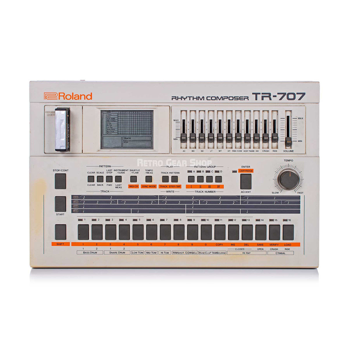 Roland TR-707 Rhythm Composer Drum Machine M64C Vintage Rare TR707 ...