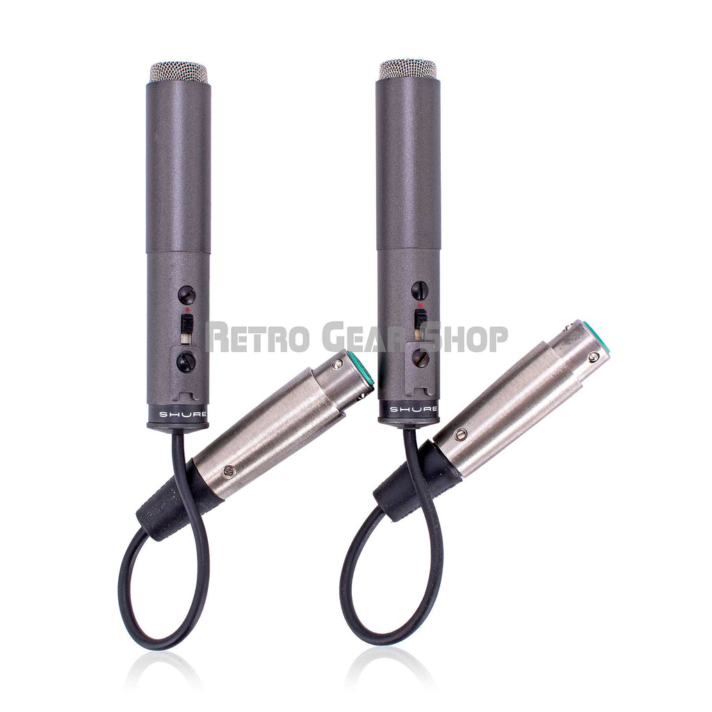 Shure 570S Omnidirectional Dynamic Lavalier Mic Pair Vintage Rare