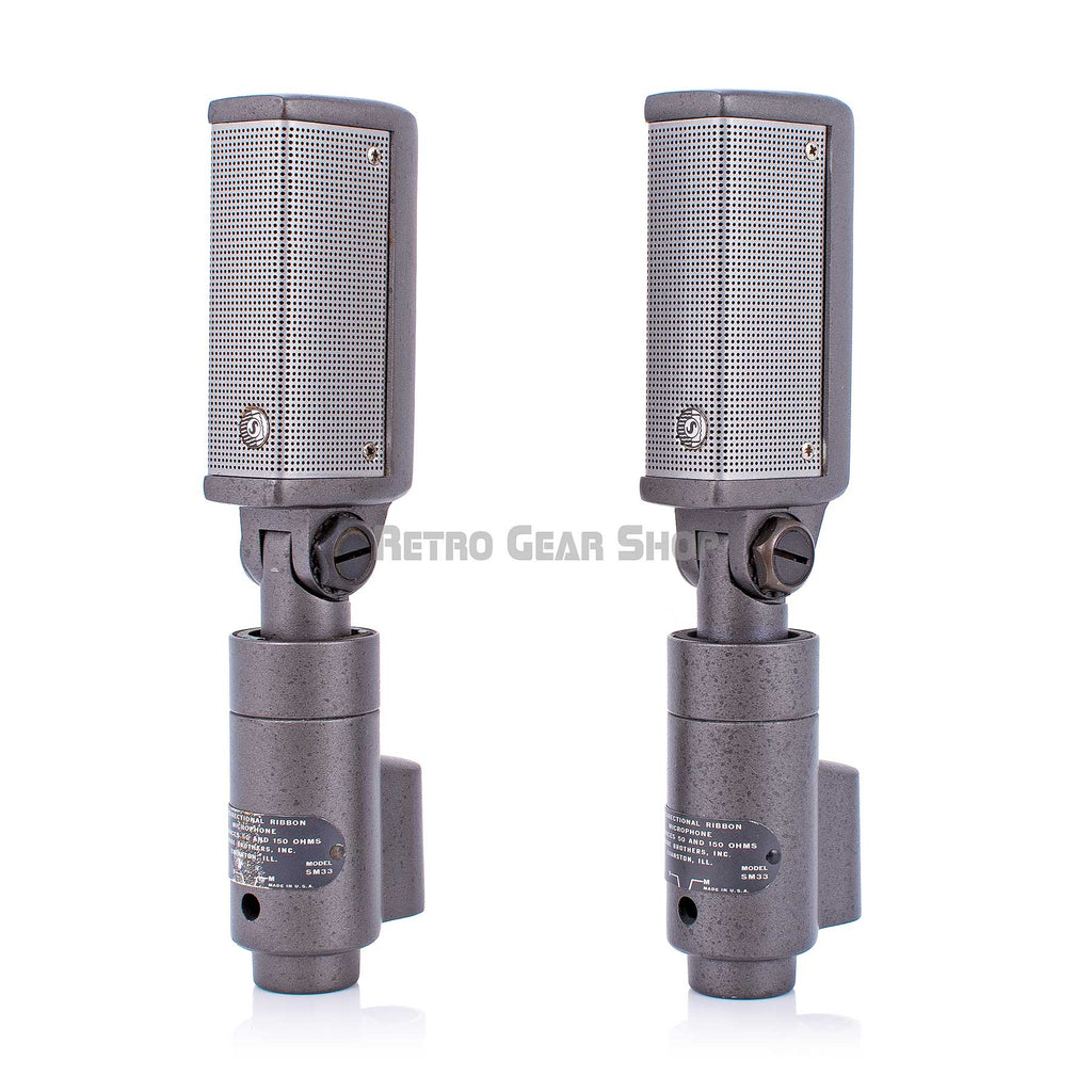 Shure SM-33 Cardioid Ribbon Mic Vintage Rare SM33