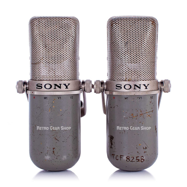 Sony C-37P Fet Condensor Mic Stereo Pair Rare Vintage Microphone C37P