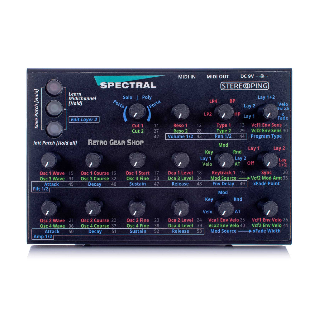 Stereoping CE1 Midi Synthesizer Controller Spectral Faceplate