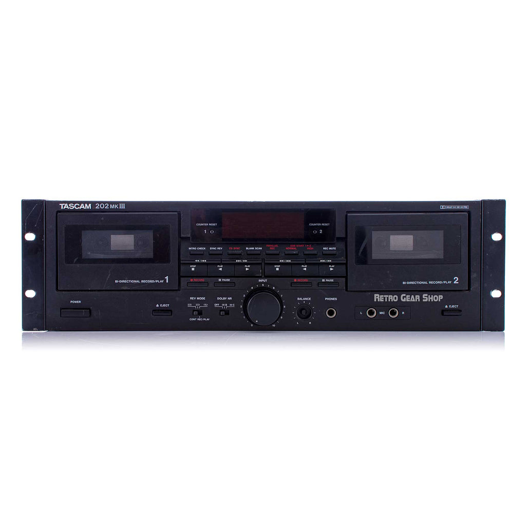 Tascam 202 MK III dubbing cassette player / recorder vintage analog