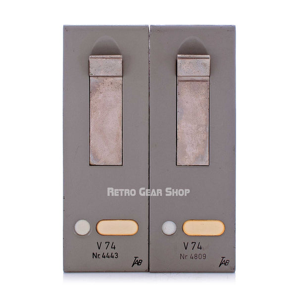 TAB Telefunken V74 Stereo Pair Rare Vintage Tube Line Mic Preamp + Tuchel Audio Connector Cables