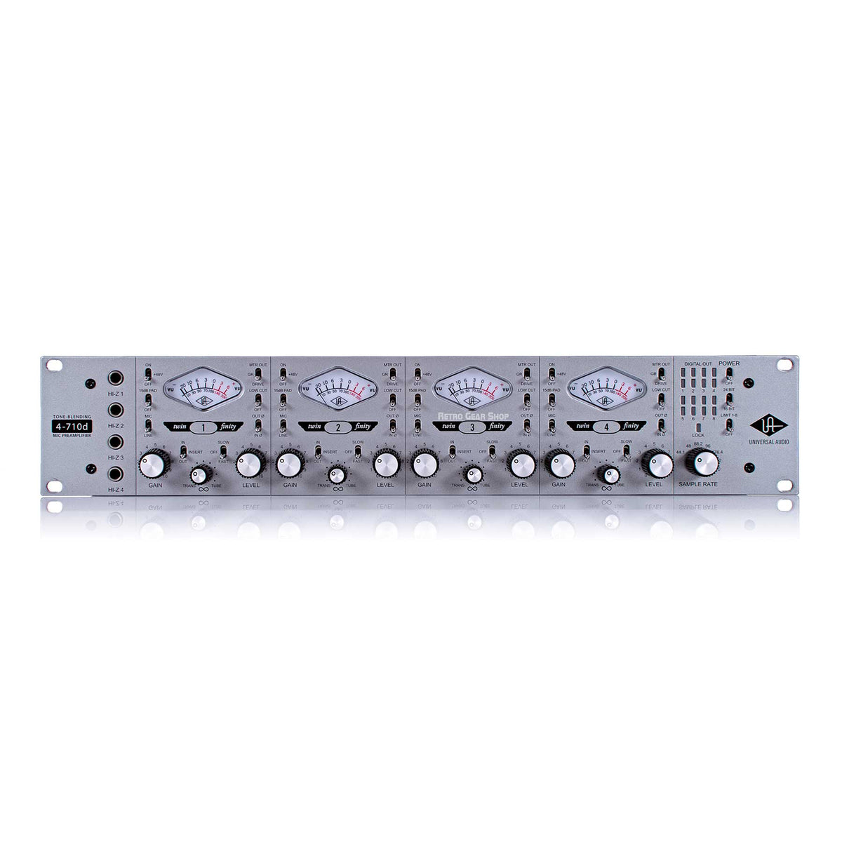 Universal Audio 4-710D Four Channel Mic Pre Microphone Preamp UA