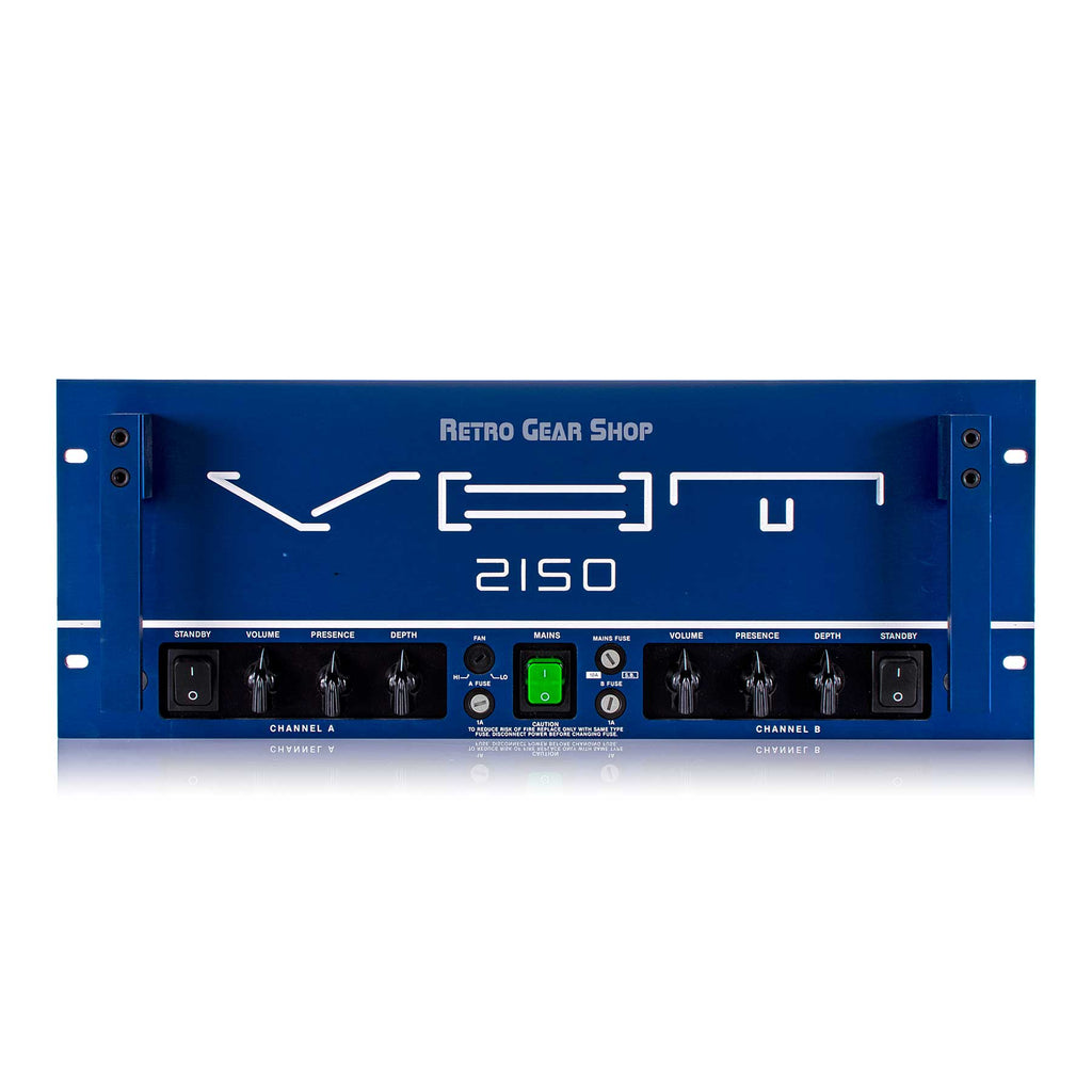 VHT 2150 All Tube Stereo Power Amplifier Amp Blue Rare Vintage