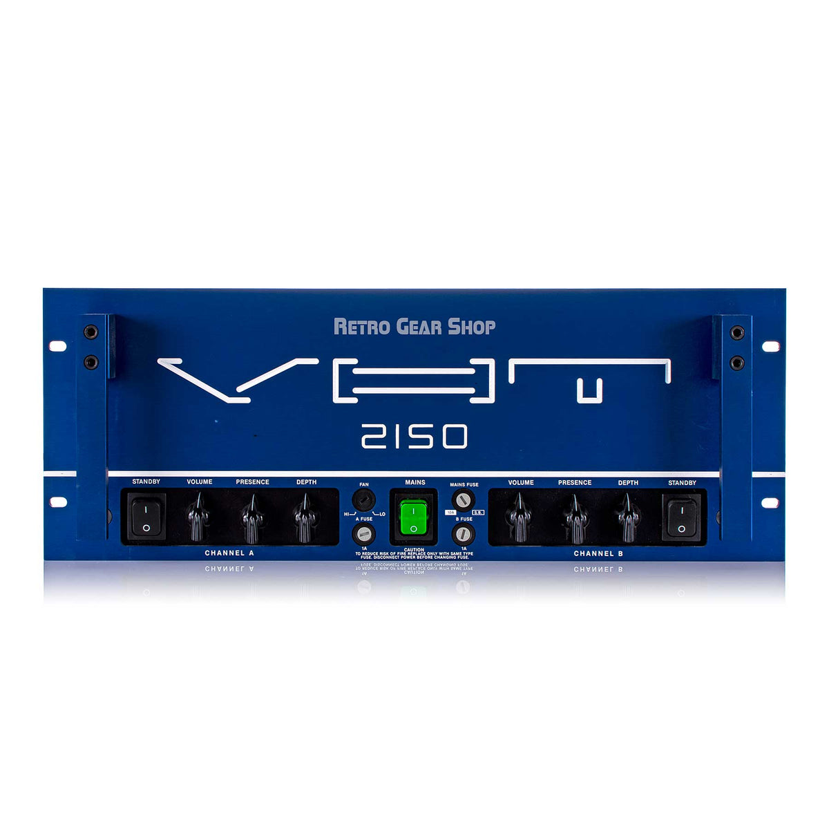 VHT 2150 All Tube Stereo Power Amplifier Amp Blue Rare Vintage