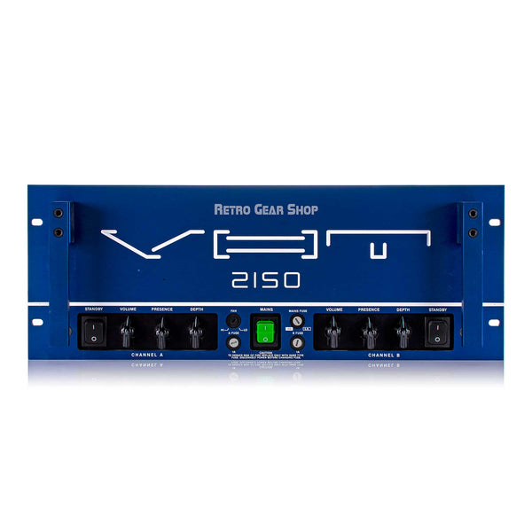 VHT 2150 All Tube Stereo Power Amplifier Amp Blue Rare Vintage