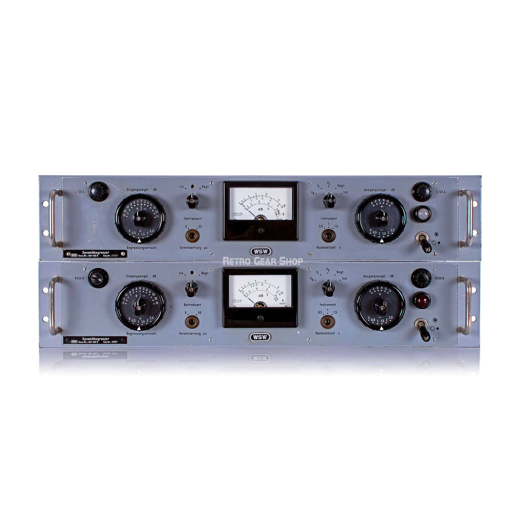 WSW Siemens Dynamikbegrenzer 601430B Rare Vintage Compressor Limiter Stereo Pair